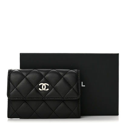 Chanel Lambskin Quilted Flap Card Holder Black 10 of 10