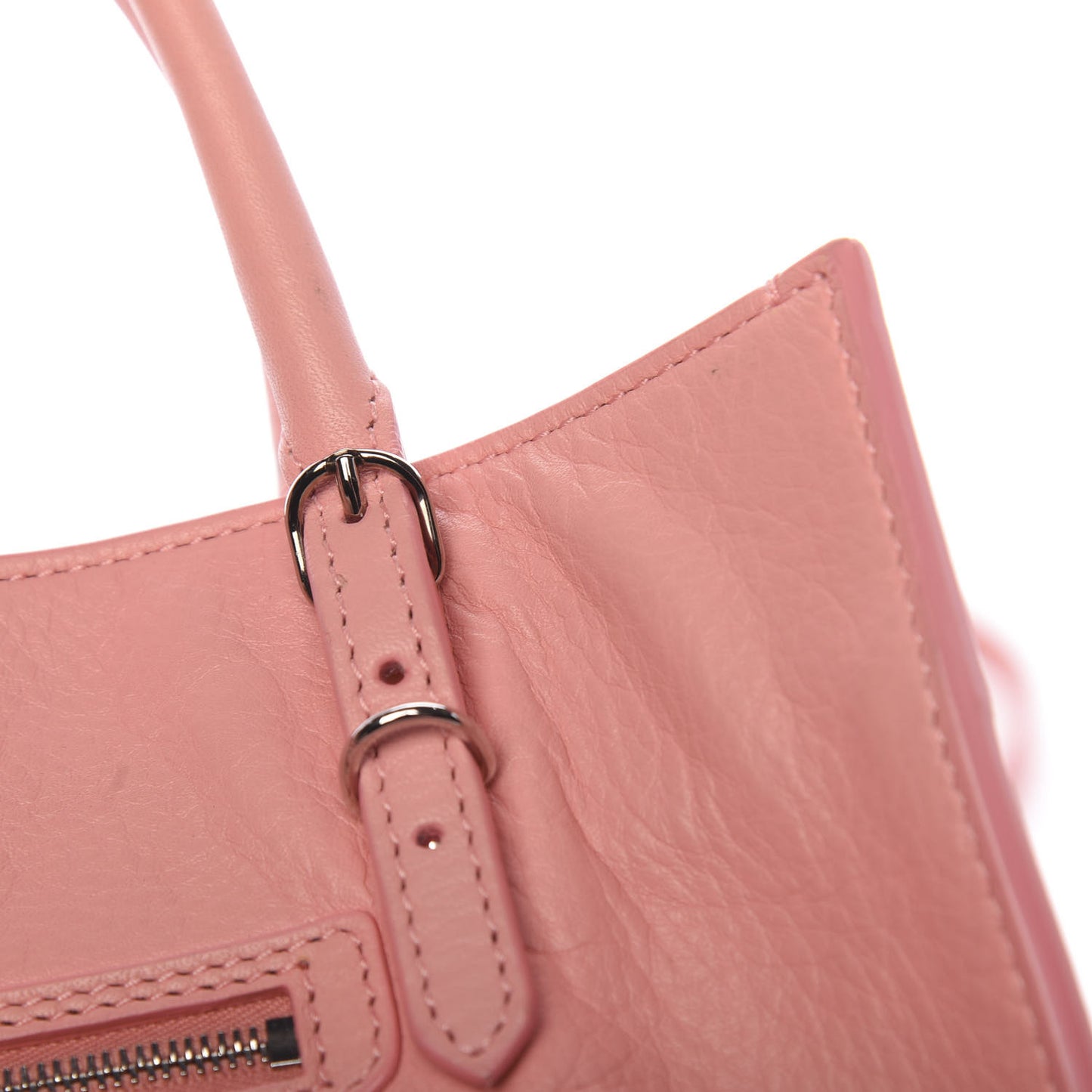 Veau Papier A4 Zip Around Tote Rose Vieux Rose
