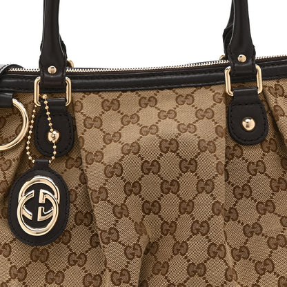 Gucci Monogram Medium Sukey Top Handle Dark Brown 9 of 11