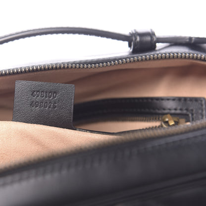 Gucci Calfskin Matelasse Sylvie Web Small GG Marmont Top Handle Shoulder Bag Black 7 of 11
