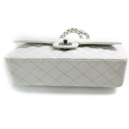 Chanel Caviar Quilted Medium Double Flap White 4 of 12
