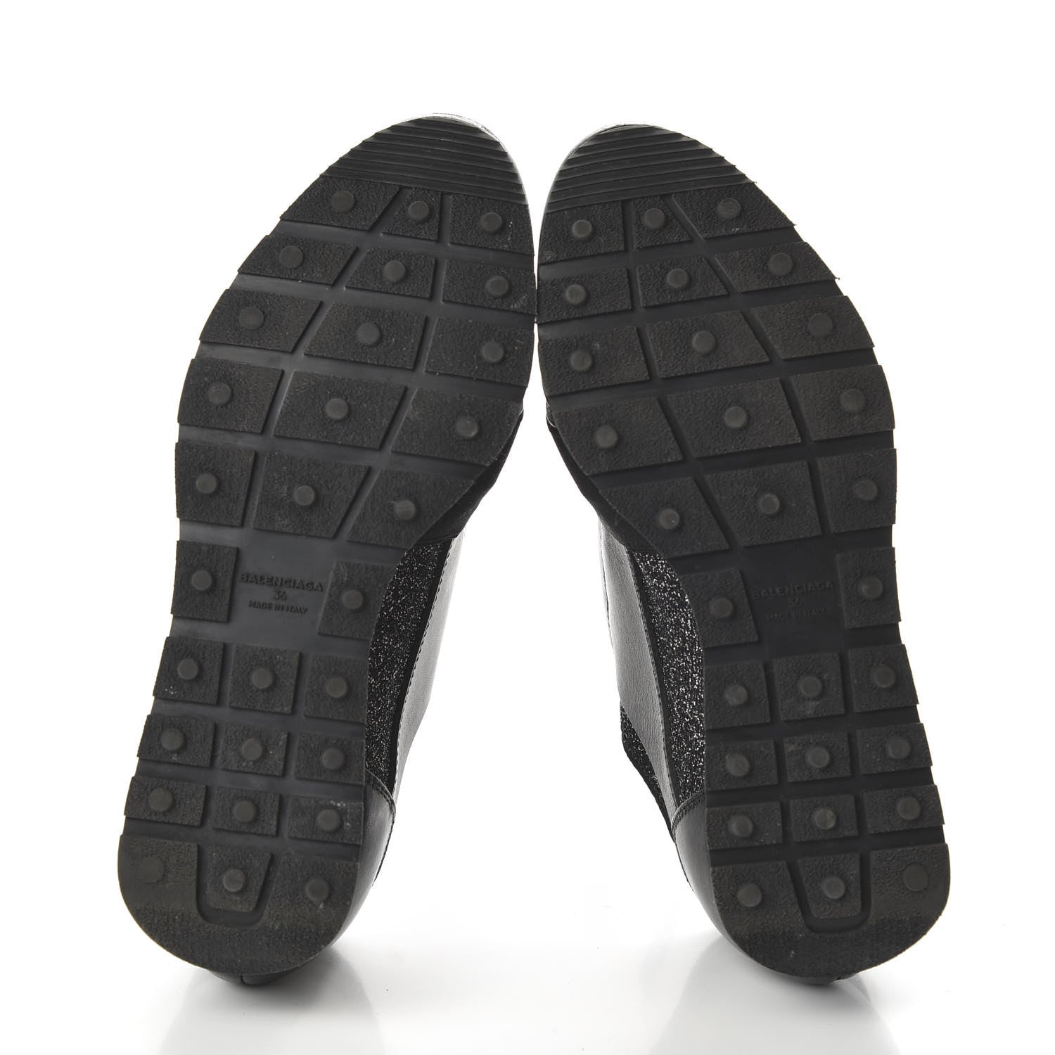 Balenciaga Mesh Lurex Calfskin Womens Race Runner Sneakers 36 Black 5 of 7