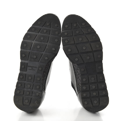 Balenciaga Mesh Lurex Calfskin Womens Race Runner Sneakers 36 Black 5 of 7