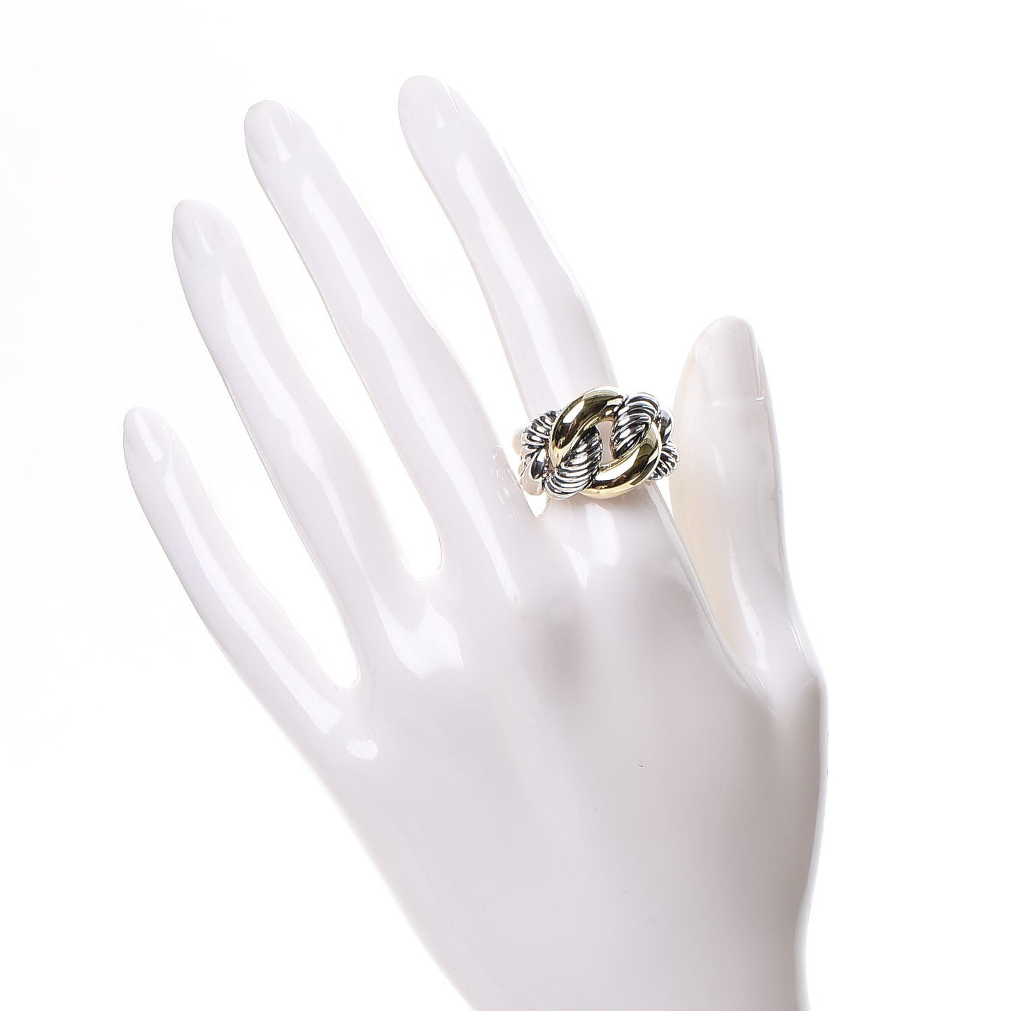 Sterling Silver 18K Yellow Gold Belmont Ring 53.1 6.5