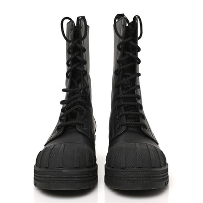 Christian Dior Calfskin Rubber Dioriron Boots 38.5 Black 2 of 8