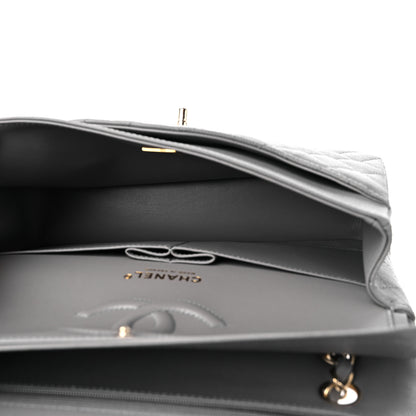 Chanel Caviar Quilted Medium Double Flap Grey 5 of 10