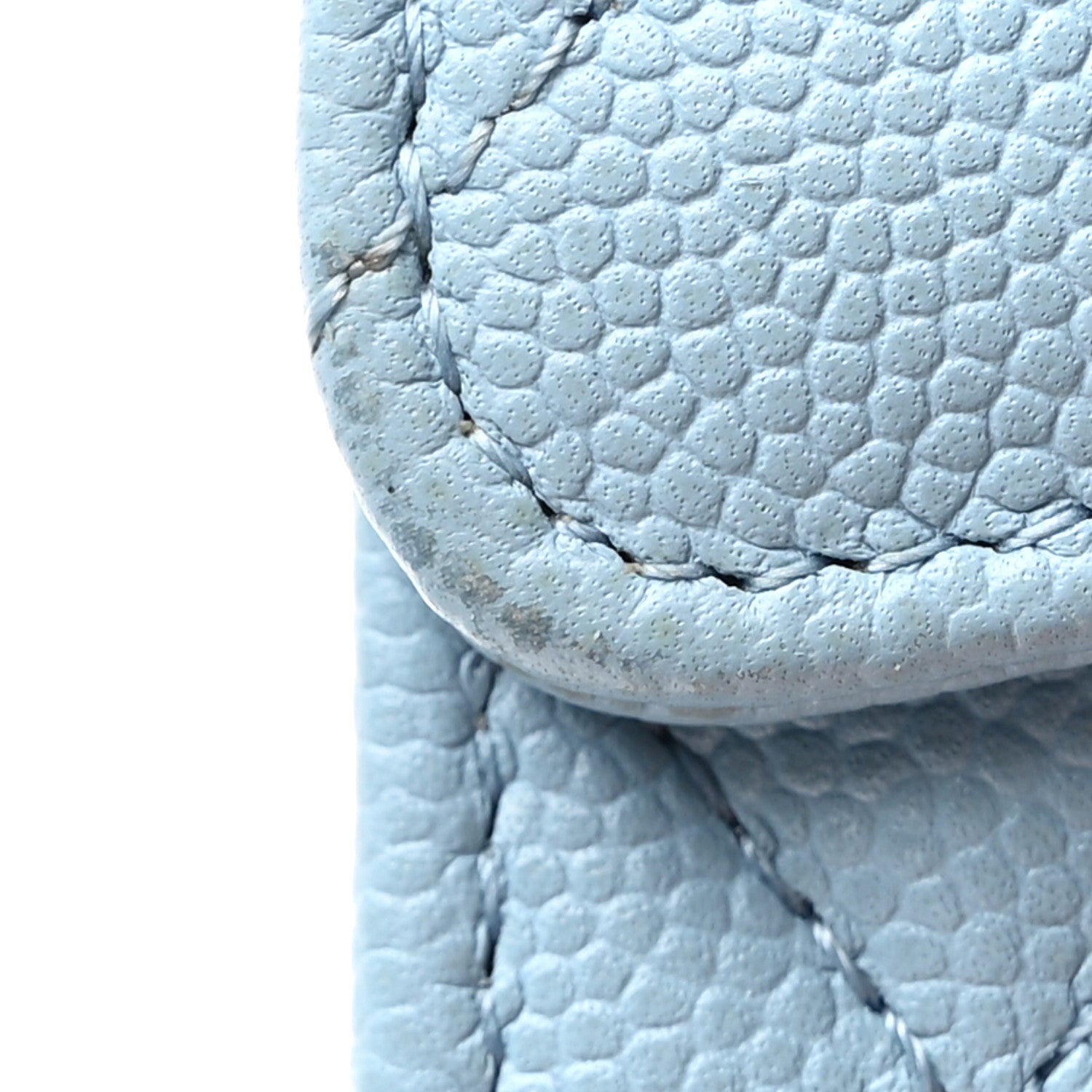 Chanel Caviar Quilted Flap Card Holder Wallet Light Blue 11 of 18
