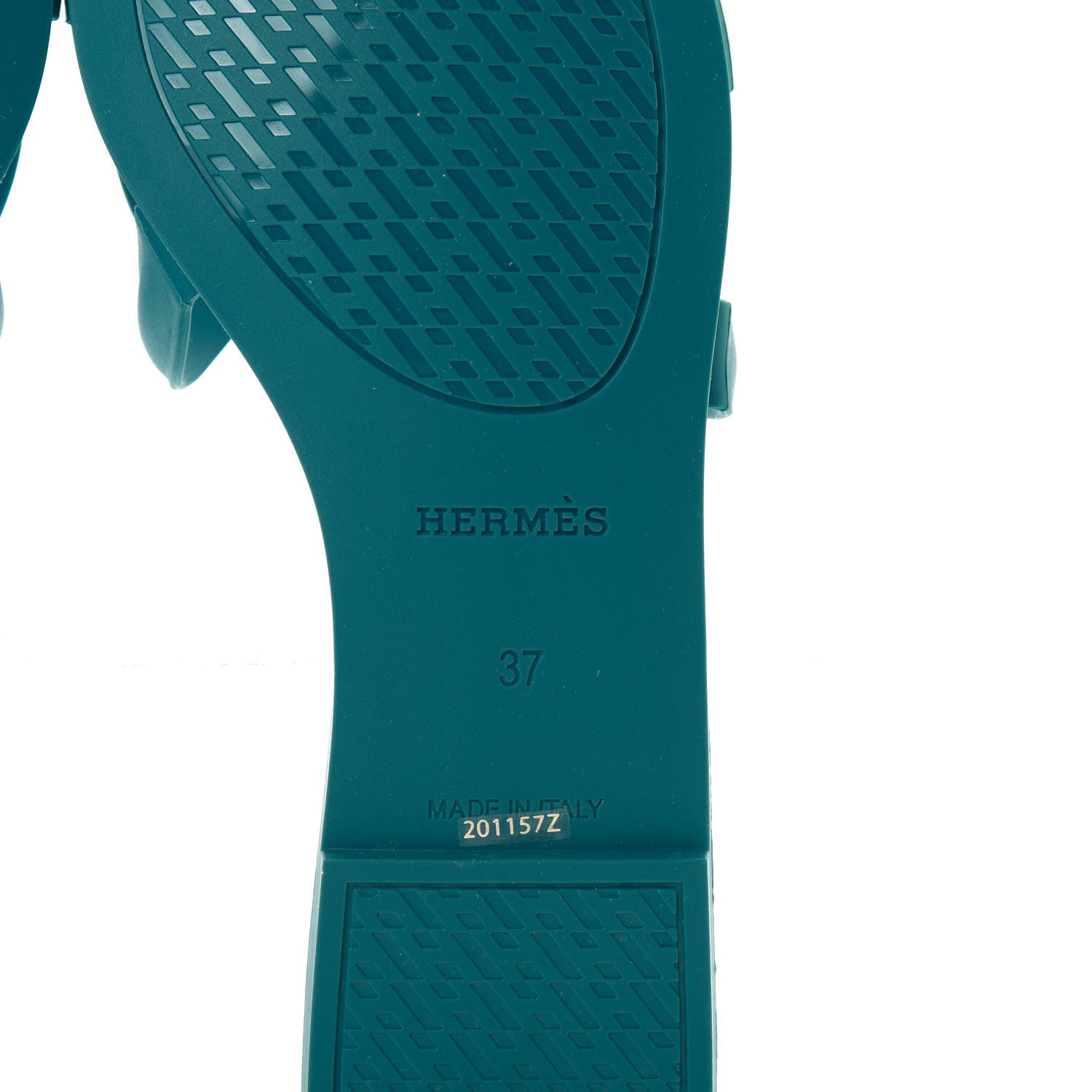 Hermes Rubber Aloha Sandals 37 Bleu Vif 3 of 7