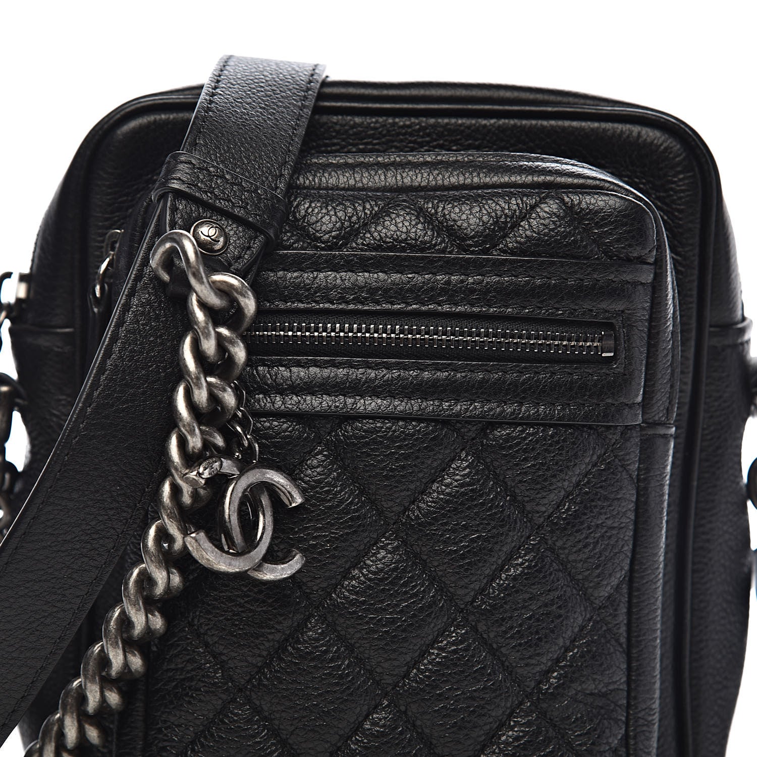 Chanel Calfskin Camera Case Black 10 of 11