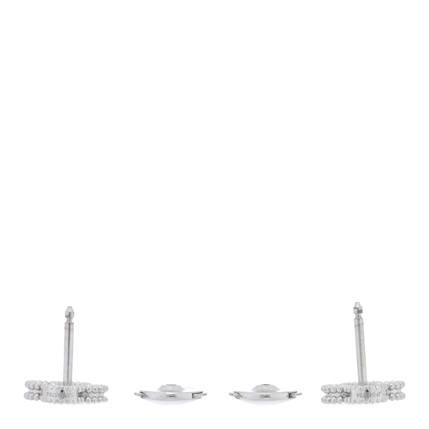 18K White Gold Diamond Sweet Alhambra Earrings