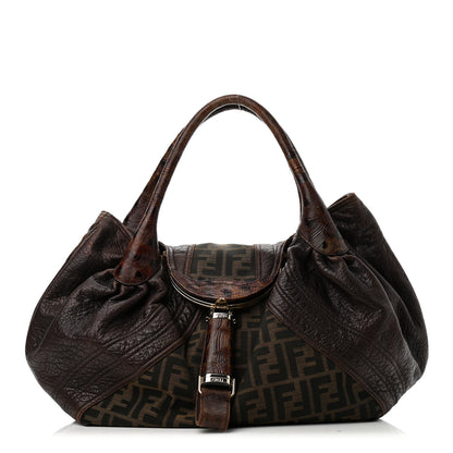 Fendi Zucca Nappa Nuvolata Vitello Tortuga Spy Tobacco Moro 1 of 11