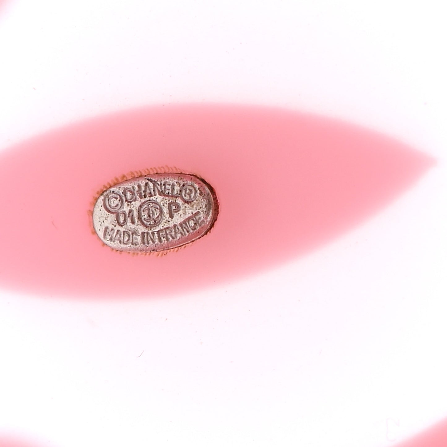 Resin CC Wide Cuff White Pink