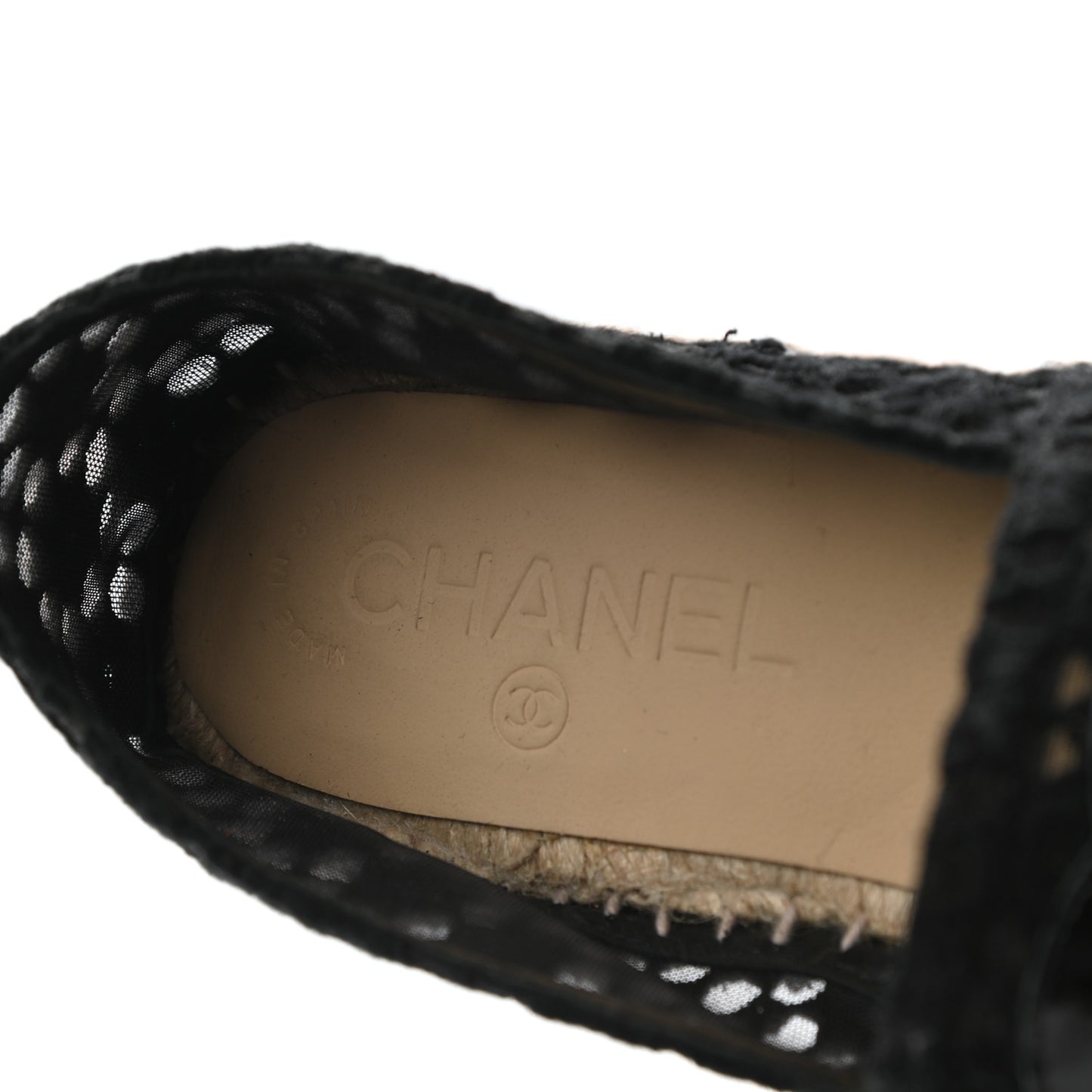 Lace Patent CC Espadrilles 37 Black