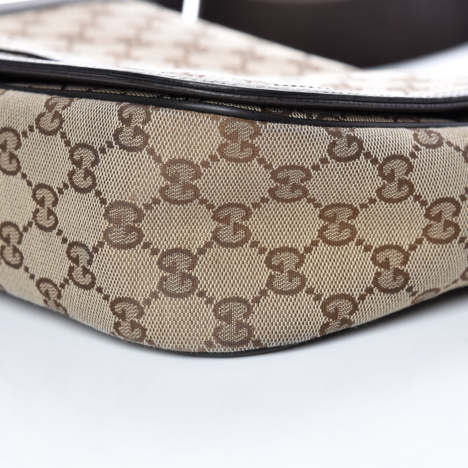 Gucci Monogram Flap Messenger Bag Beige Dark Brown 11 of 11