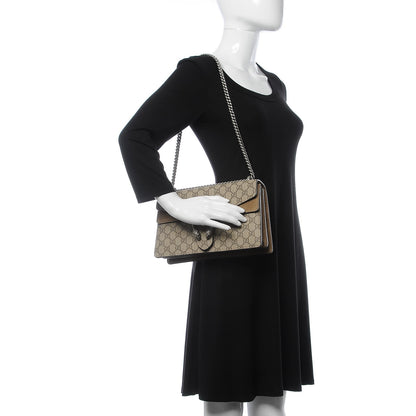 Gucci GG Supreme Monogram Small Dionysus Shoulder Bag Taupe 2 of 7