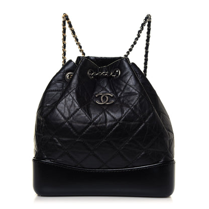 Chanel Aged Calfskin Quilted Small Gabrielle Backpack Black 1 of 4