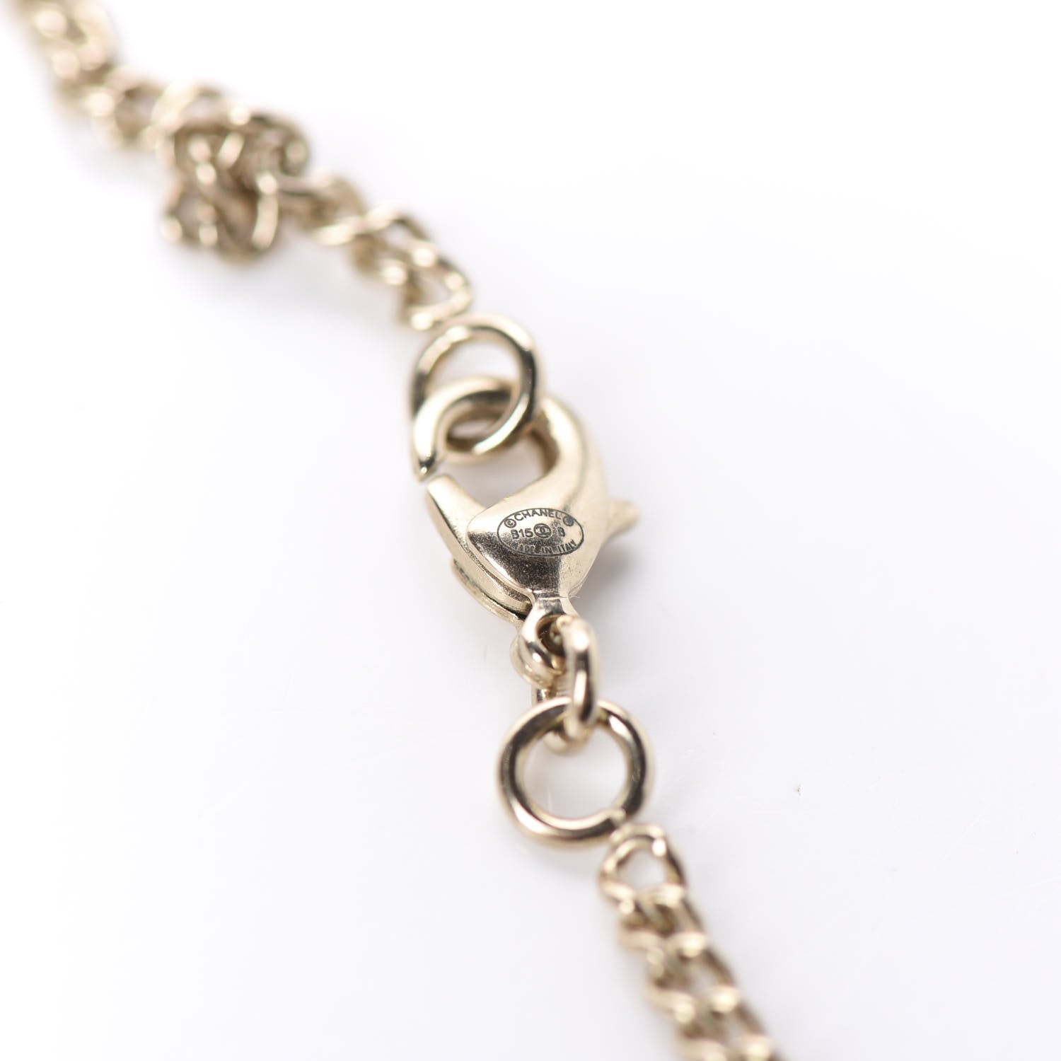 Chanel Pearl Flower CC Pendant Necklace Gold 5 of 6