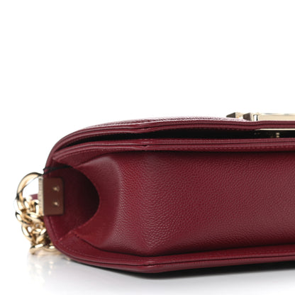Chanel Caviar Quilted Small Boy Flap Burgundy 8 of 9