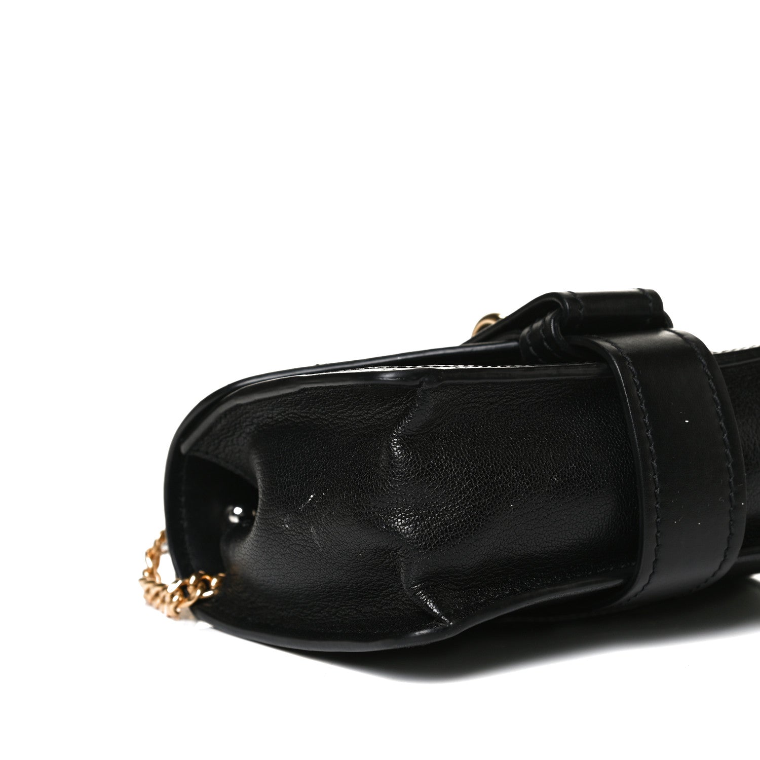 Chloe Shiny Goatskin Calfskin Aby Chain Shoulder Bag Black 5 of 15