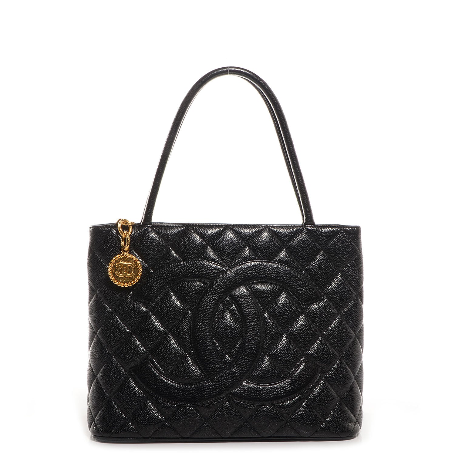 Chanel Caviar Medallion Tote Black 1 of 7