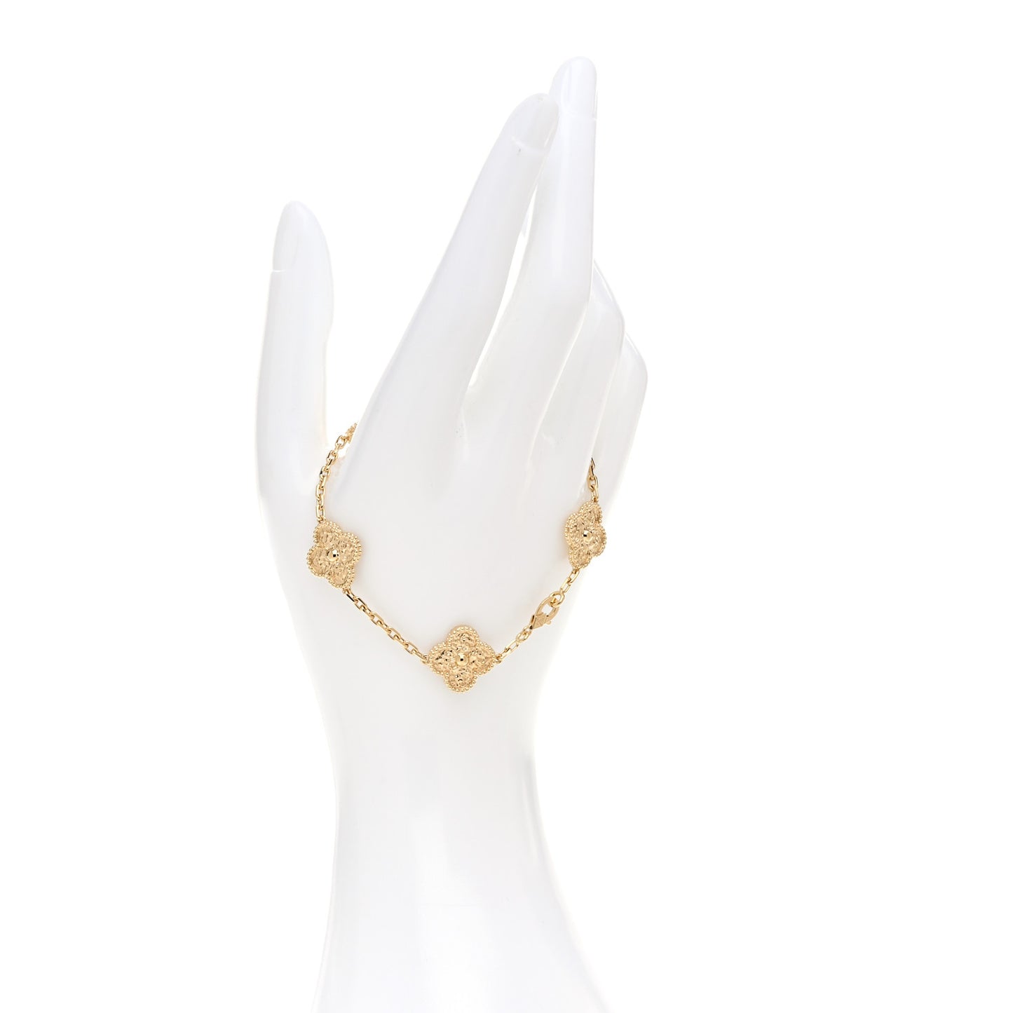 18K Yellow Gold 5 Motifs Vintage Alhambra Bracelet