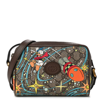 Gucci X DISNEY GG Supreme Monogram Donald Duck Interlocking G Shoulder Bag Beige Multicolor New Acero 1 of 10