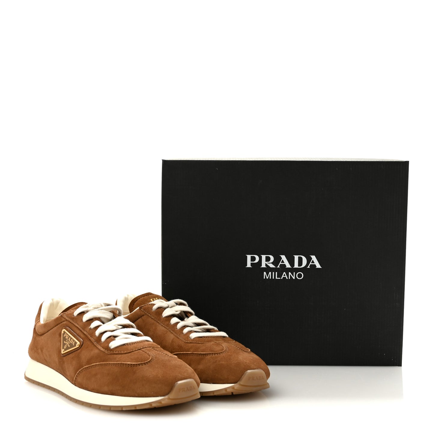 Suede Logo Womens Low Top Sneakers 40 Cocoa Brown
