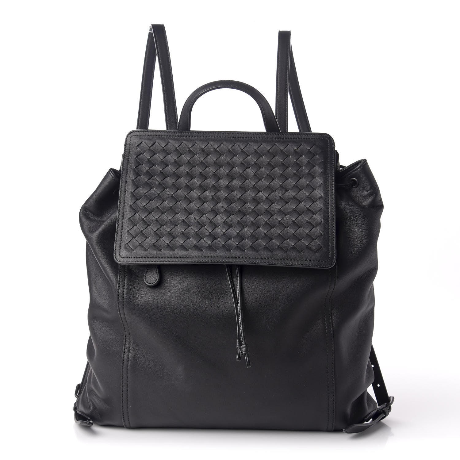 Bottega Veneta Nappa Intrecciato Backpack Black 1 of 9