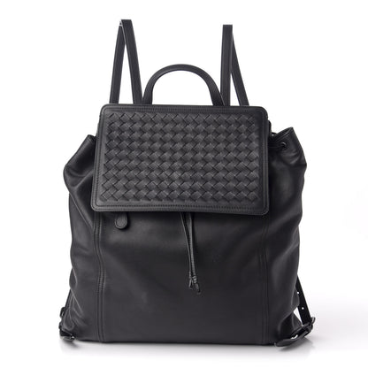 Bottega Veneta Nappa Intrecciato Backpack Black 1 of 9