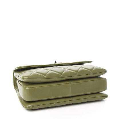 Chanel Lambskin Quilted Small Trendy CC Flap Dual Handle Bag Green 5 of 12