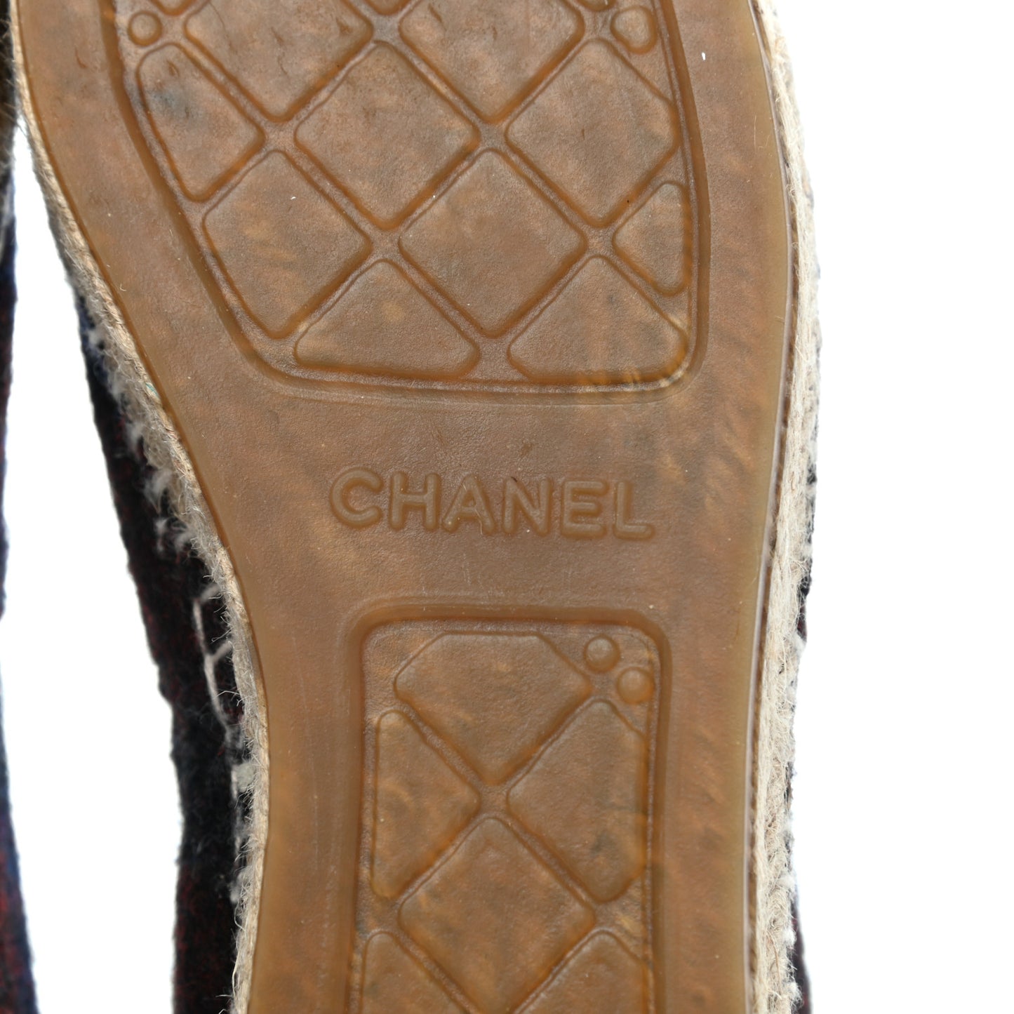Fabric CC Espadrilles 39 Burgundy Navy Dark Grey