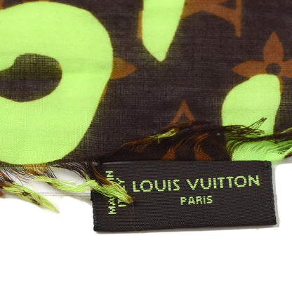 Louis Vuitton Cotton Graffiti Pareo Green 4 of 5