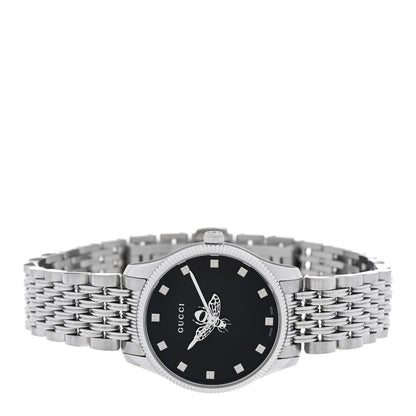 Gucci Stainless Steel 29mm G-Timeless Bee Quartz Watch Black 2 of 5