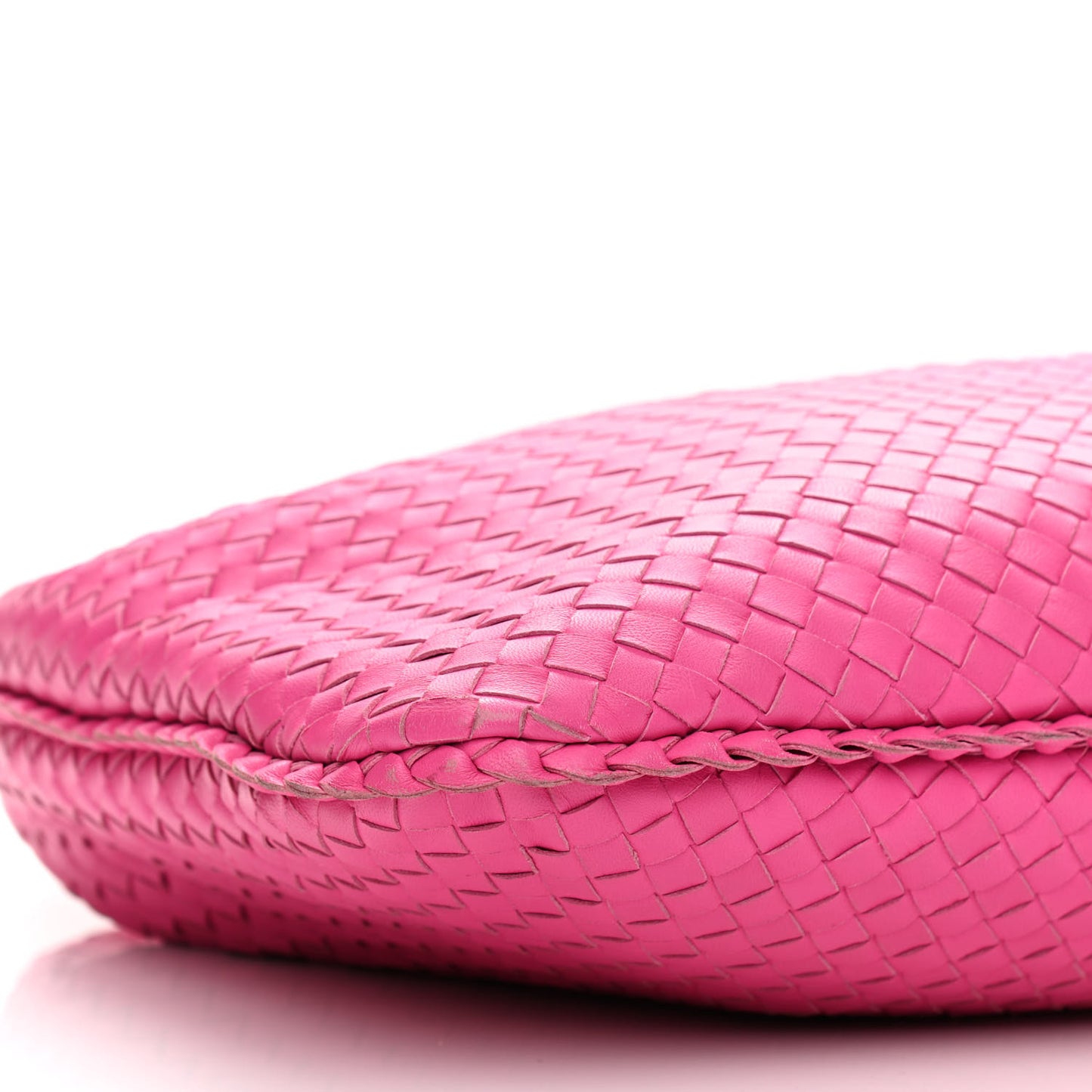 Nappa Intrecciato Large Veneta Hobo Rosa Shock