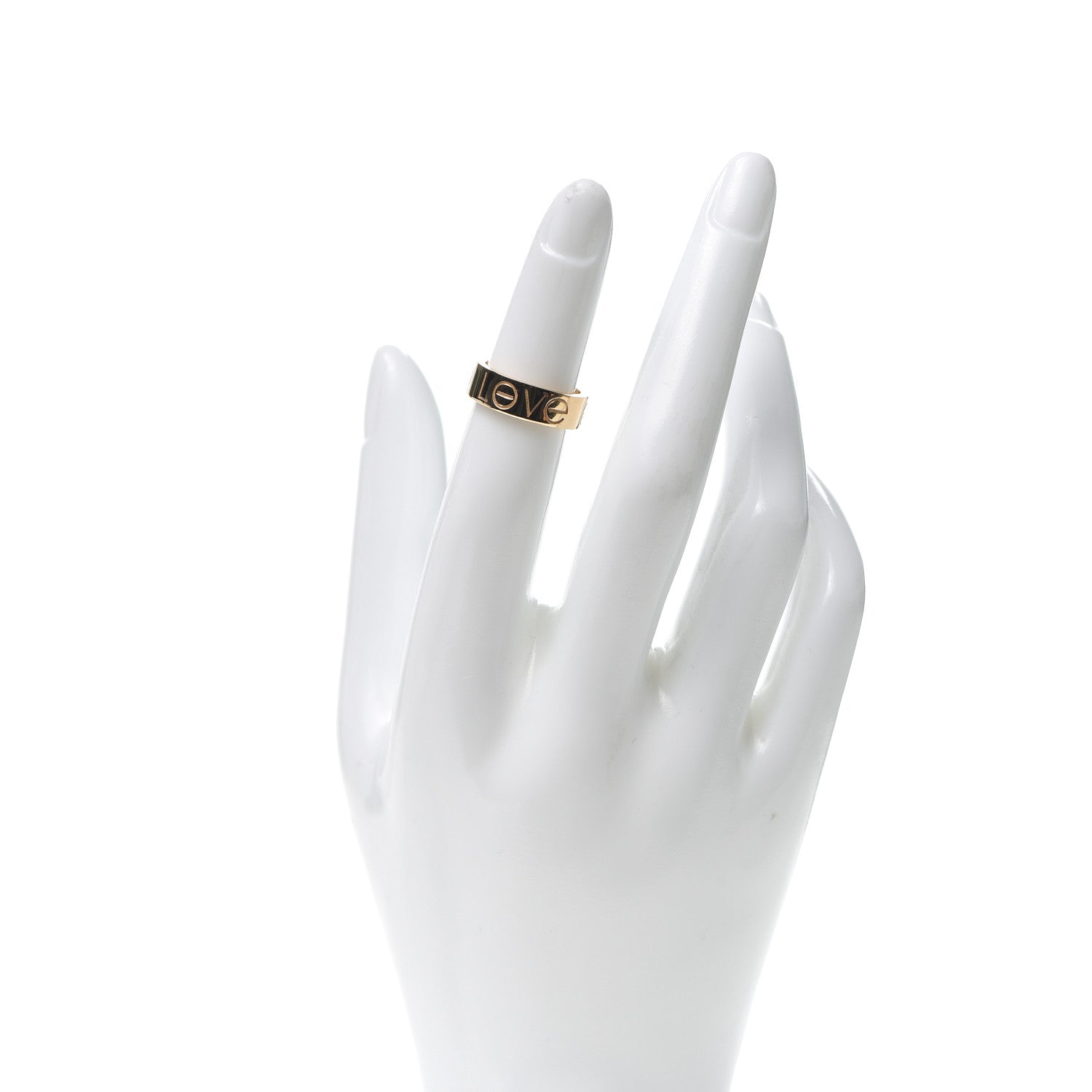 Cartier 18K Yellow Gold 5.5mm Engraved LOVE Ring 47 4 2 of 6