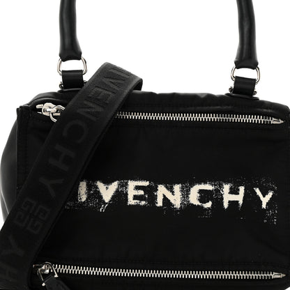 Givenchy Nylon Logo Small Pandora Black White 8 of 12