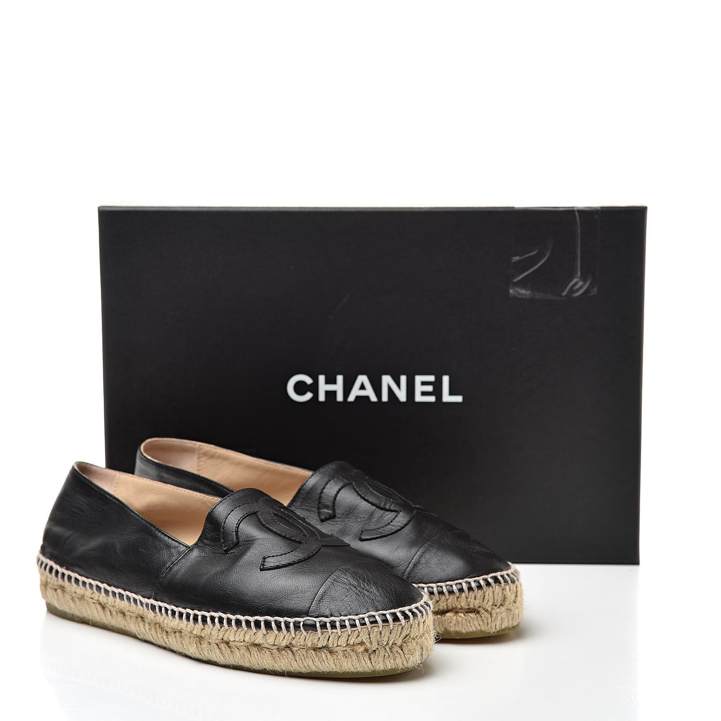 Lambskin CC Espadrilles 36 Black