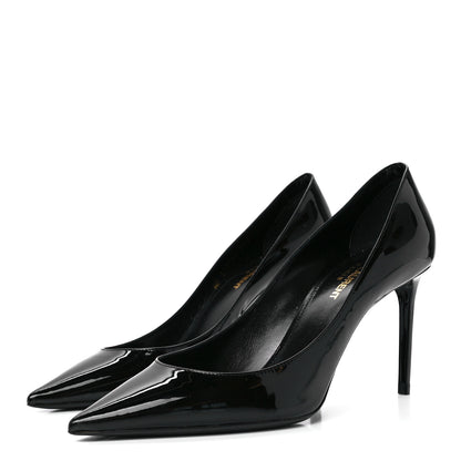 Saint Laurent Patent Calfskin Zoe 85 Pumps 37.5 Black 3 of 9