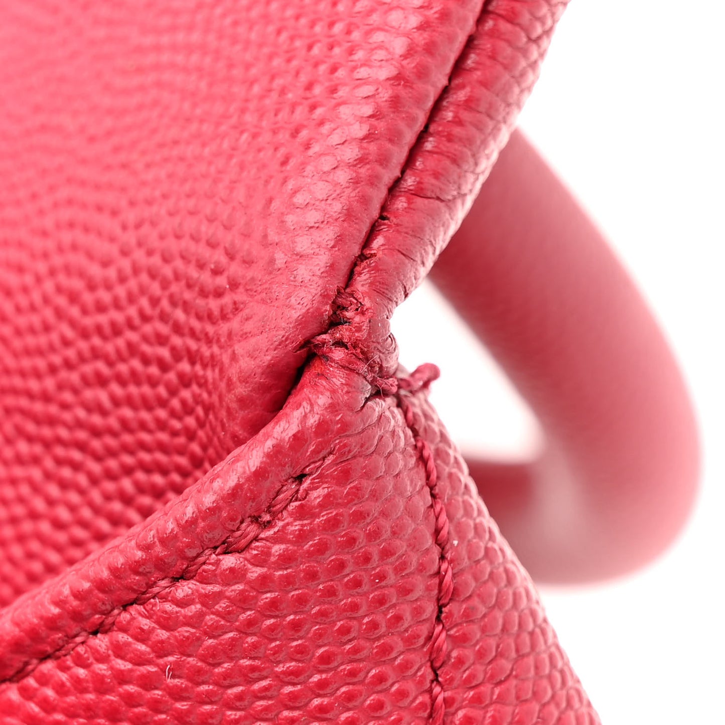Caviar Quilted Mini Coco Handle Flap Dark Pink