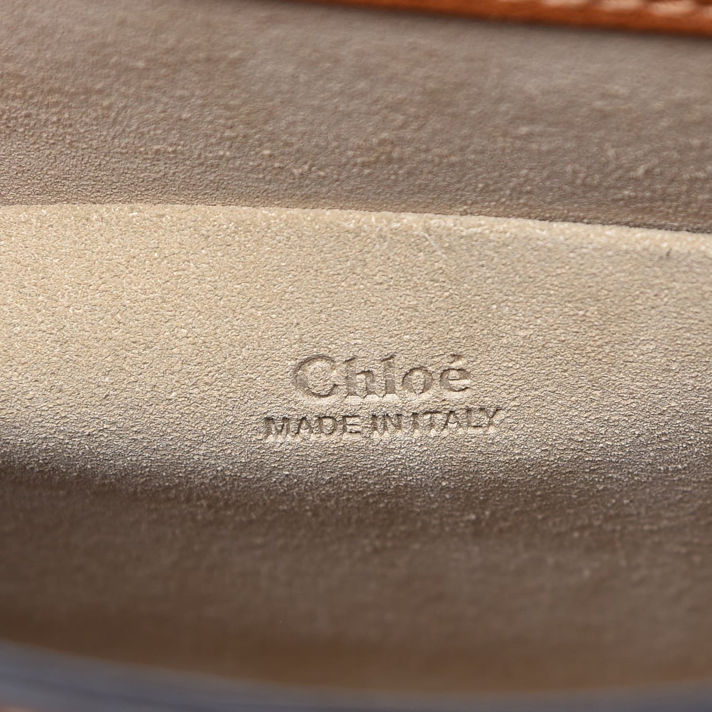 Calfskin Suede Medium Nile Bracelet Bag Caramel