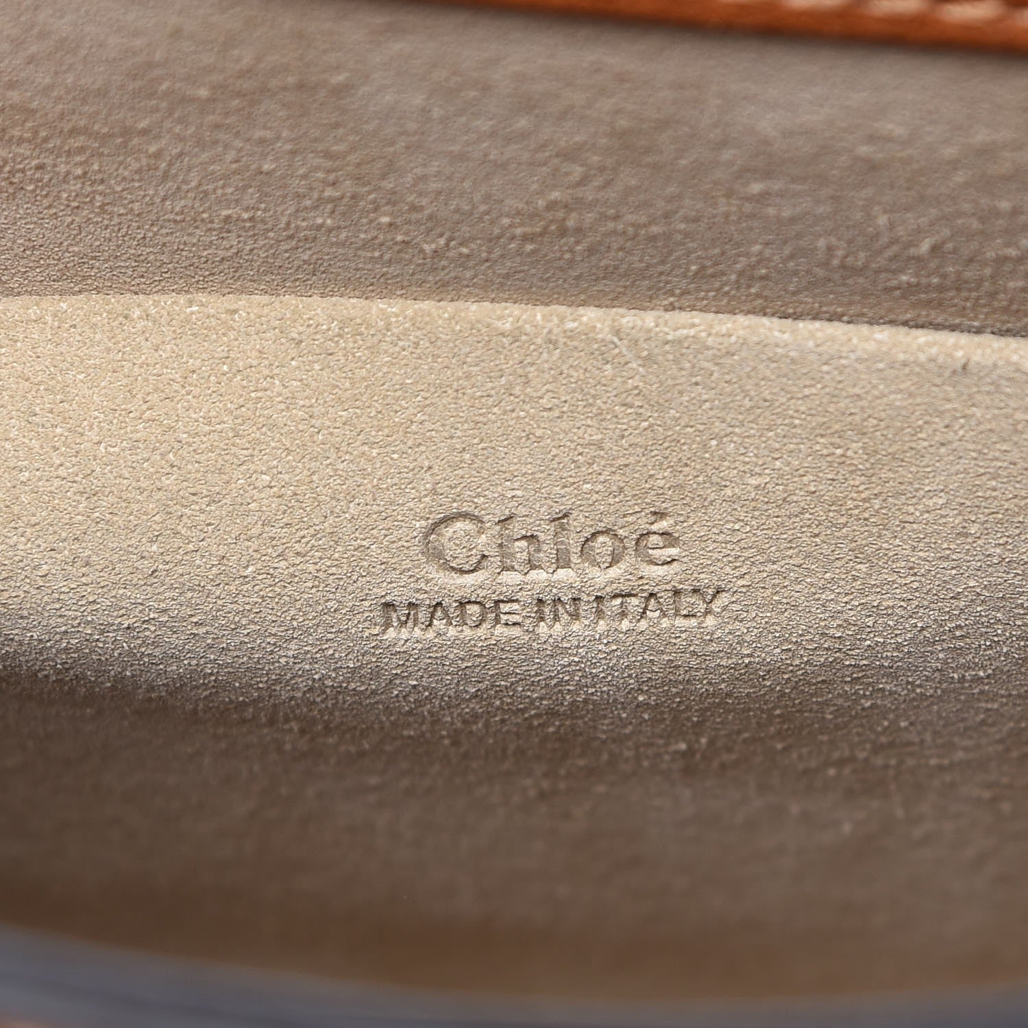 Chloe Calfskin Suede Medium Nile Bracelet Bag Caramel 6 of 7