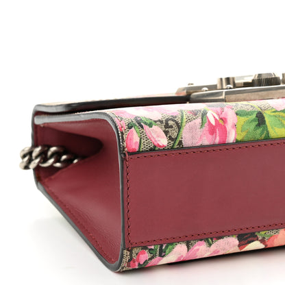 Gucci GG Supreme Monogram Blooms Small Padlock Shoulder Bag Beige Multicolor Dry Rose 9 of 10