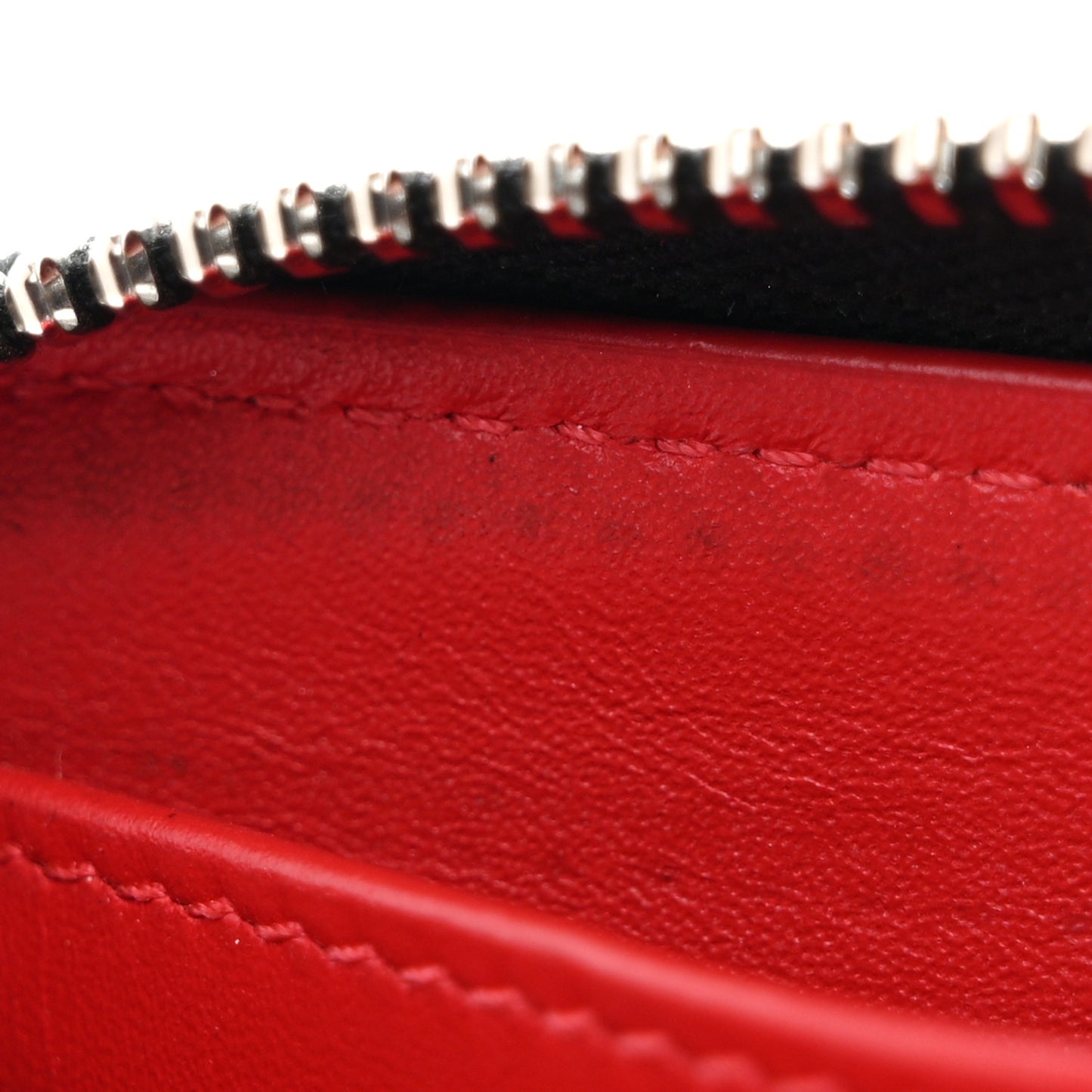 Calfskin Snakeskin Embossed Panettone Spiked Zip Around Wallet Black