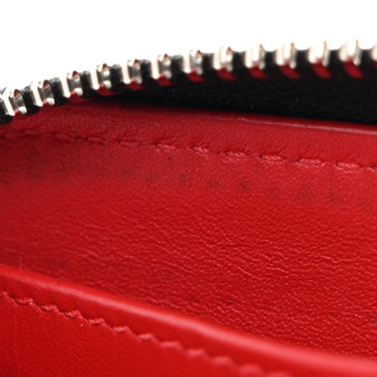 Christian Louboutin Calfskin Snakeskin Embossed Panettone Spiked Zip Around Wallet Black 8 of 12