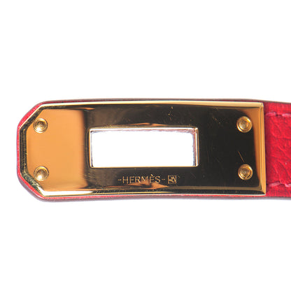 Hermes Epsom Kelly Double Tour Bracelet Rouge Casaque Medium 7 of 7
