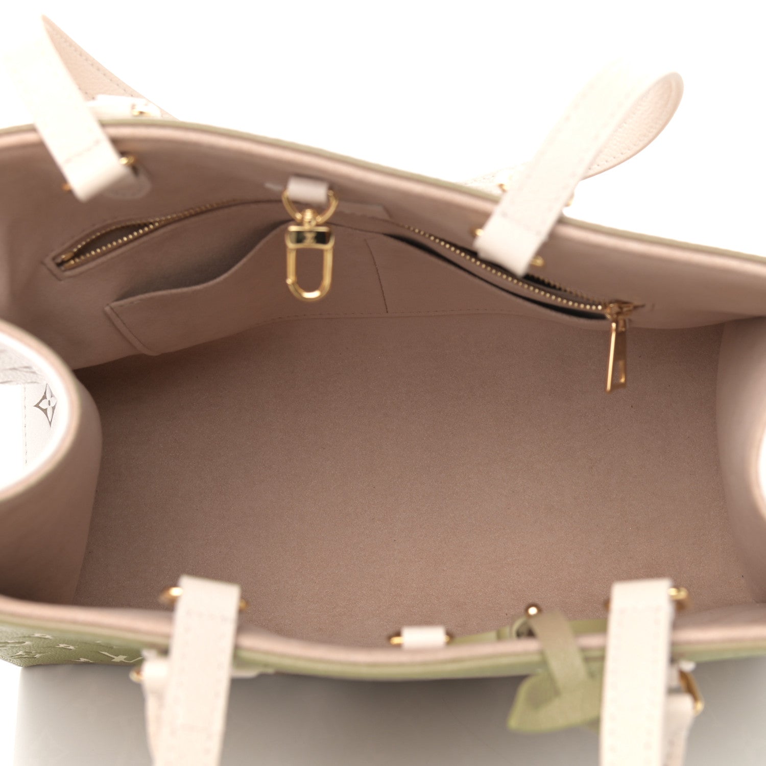 Louis Vuitton Empreinte Monogram Spring In The City Onthego MM Kaki Beige Cream 5 of 10