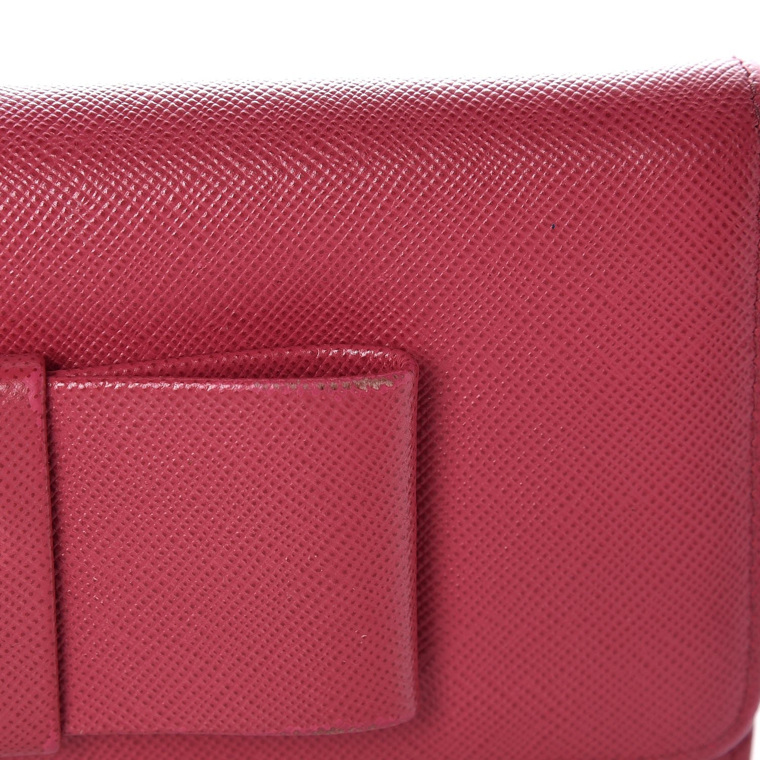 Prada Saffiano Bow Continental Wallet Peonia 8 of 15