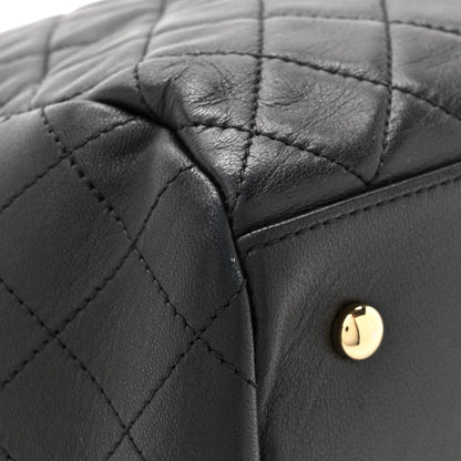 Chanel Lambskin Quilted Large Drawstring Bag Black 12 of 13