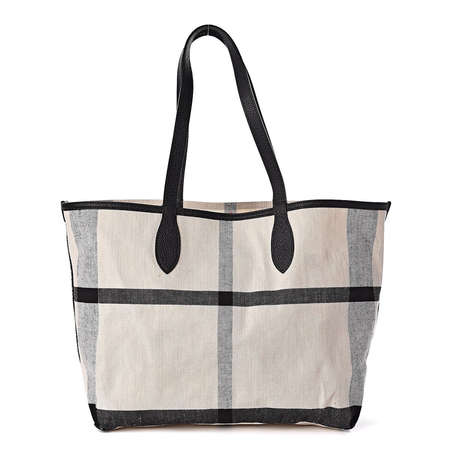 Coated Canvas Medium Reversible Doodle Tote White Black
