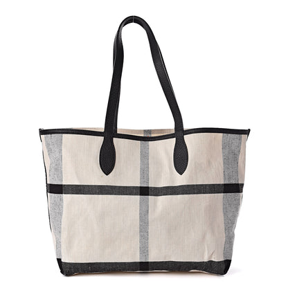 Burberry Coated Canvas Medium Reversible Doodle Tote White Black 3 of 13